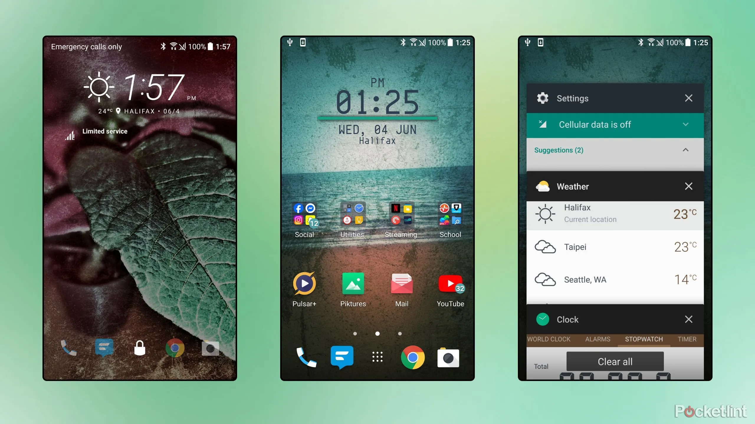 Giao diện HTC Sense trên màn hình điện thoại HTC 10 hiển thị các ứng dụng