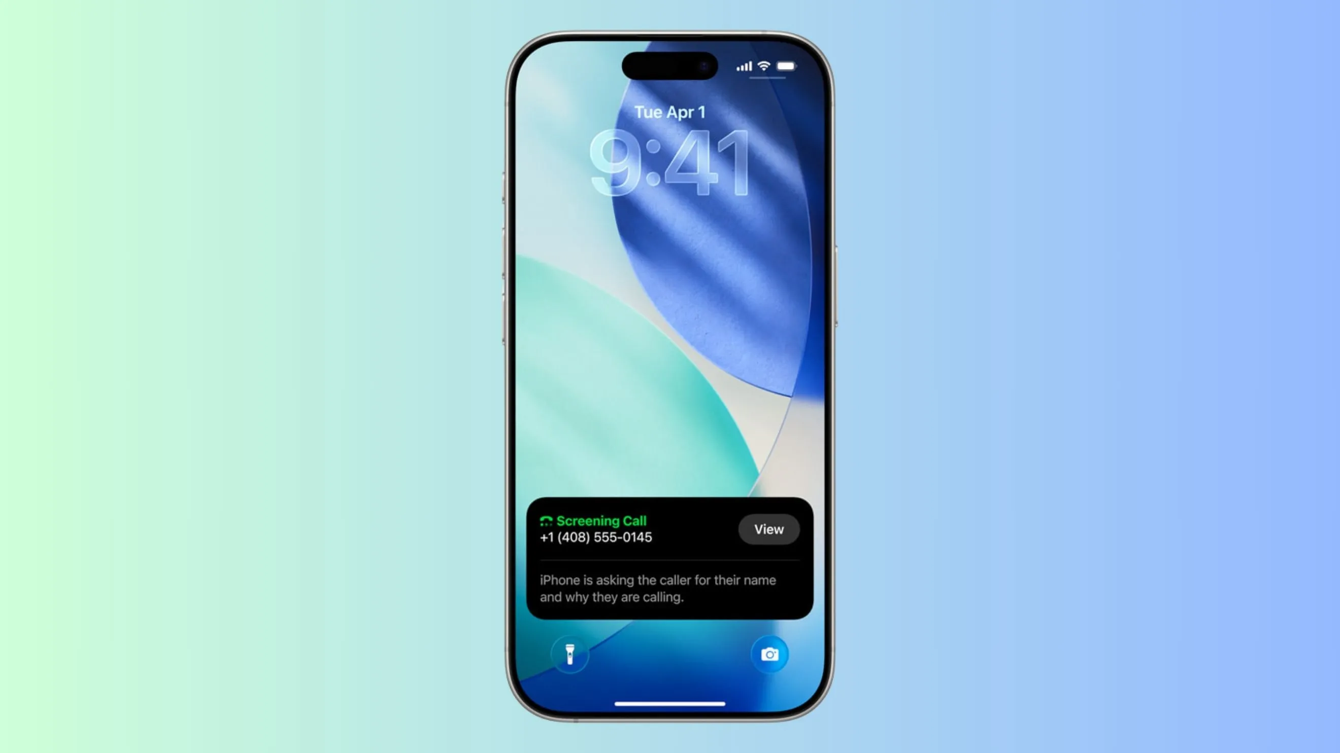 Giao diện tính năng Lọc cuộc gọi (Call Screening) trên iOS 26