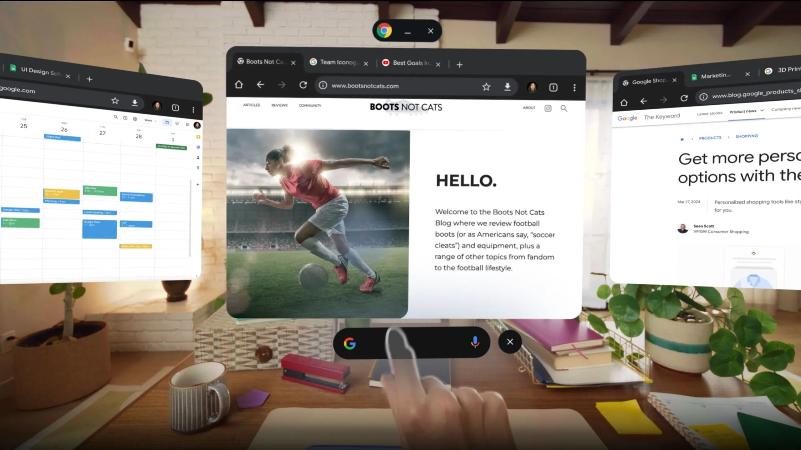 Google Chrome chạy trên Android XR