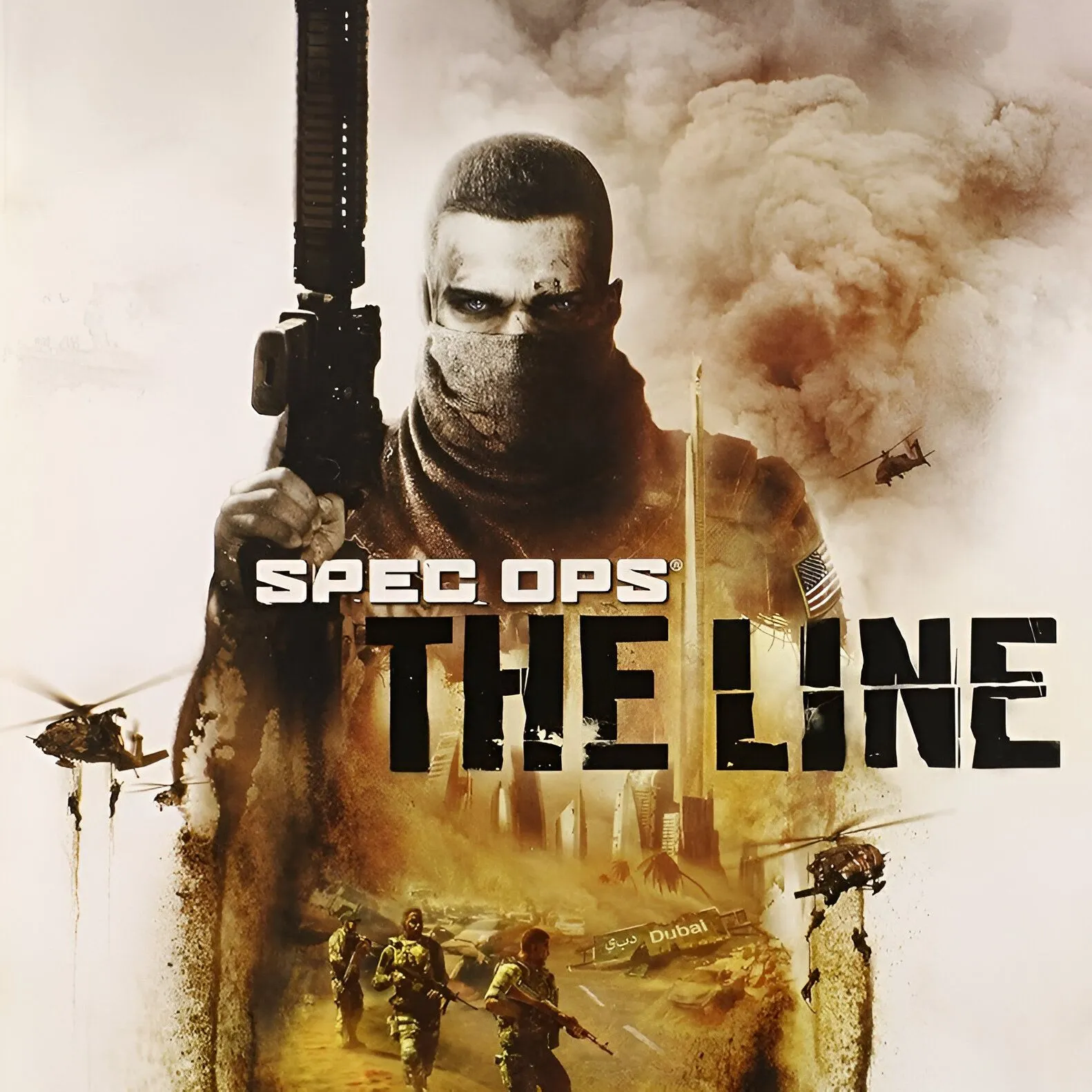 Hình ảnh nhân vật chính Đội trưởng Martin Walker từ Spec Ops: The Line, một game bắn súng góc nhìn thứ ba với cốt truyện tâm lý.