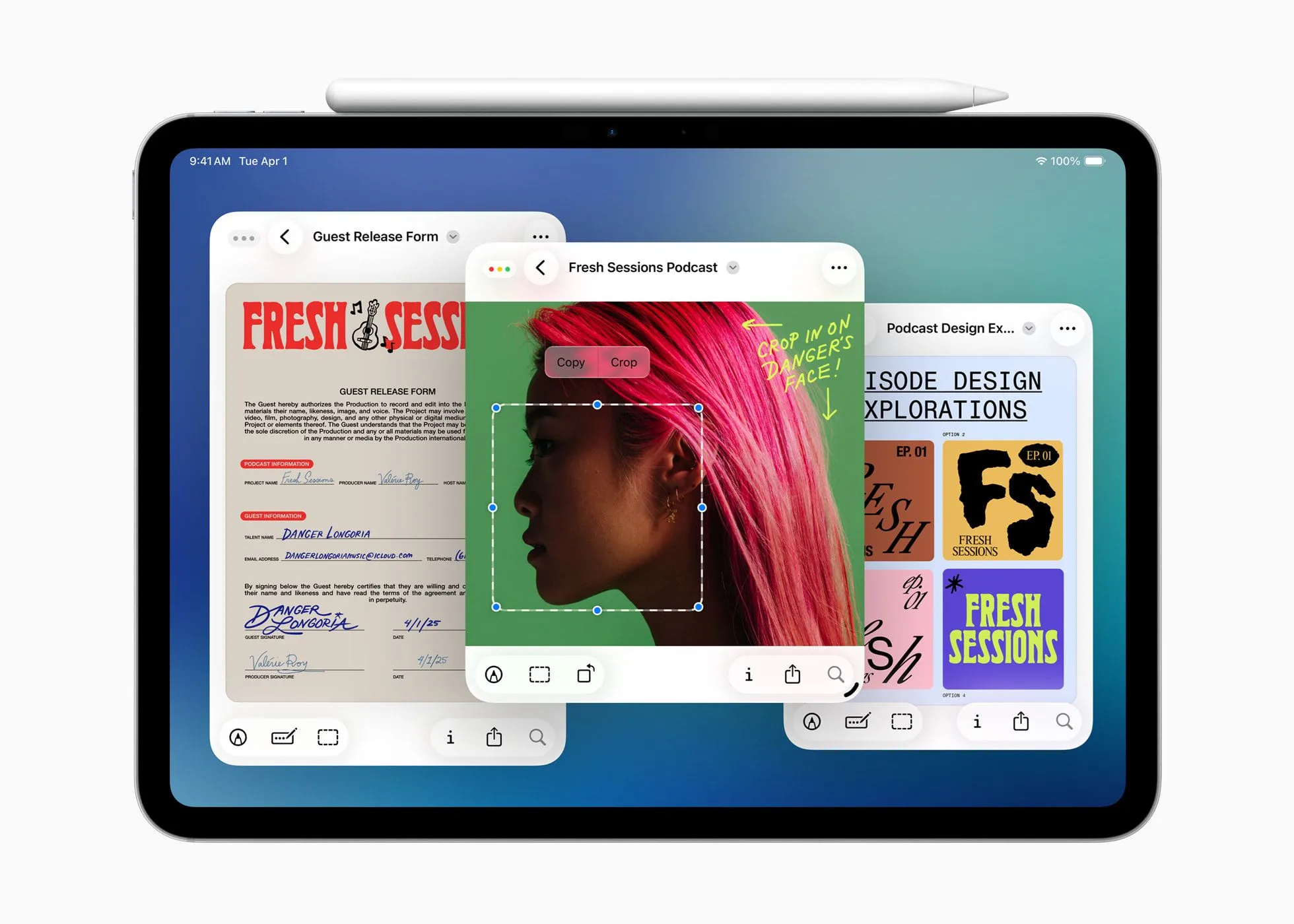 Hình ảnh ứng dụng Xem trước (Preview) trên iPadOS 26 cho thấy khả năng chú thích và ký tài liệu