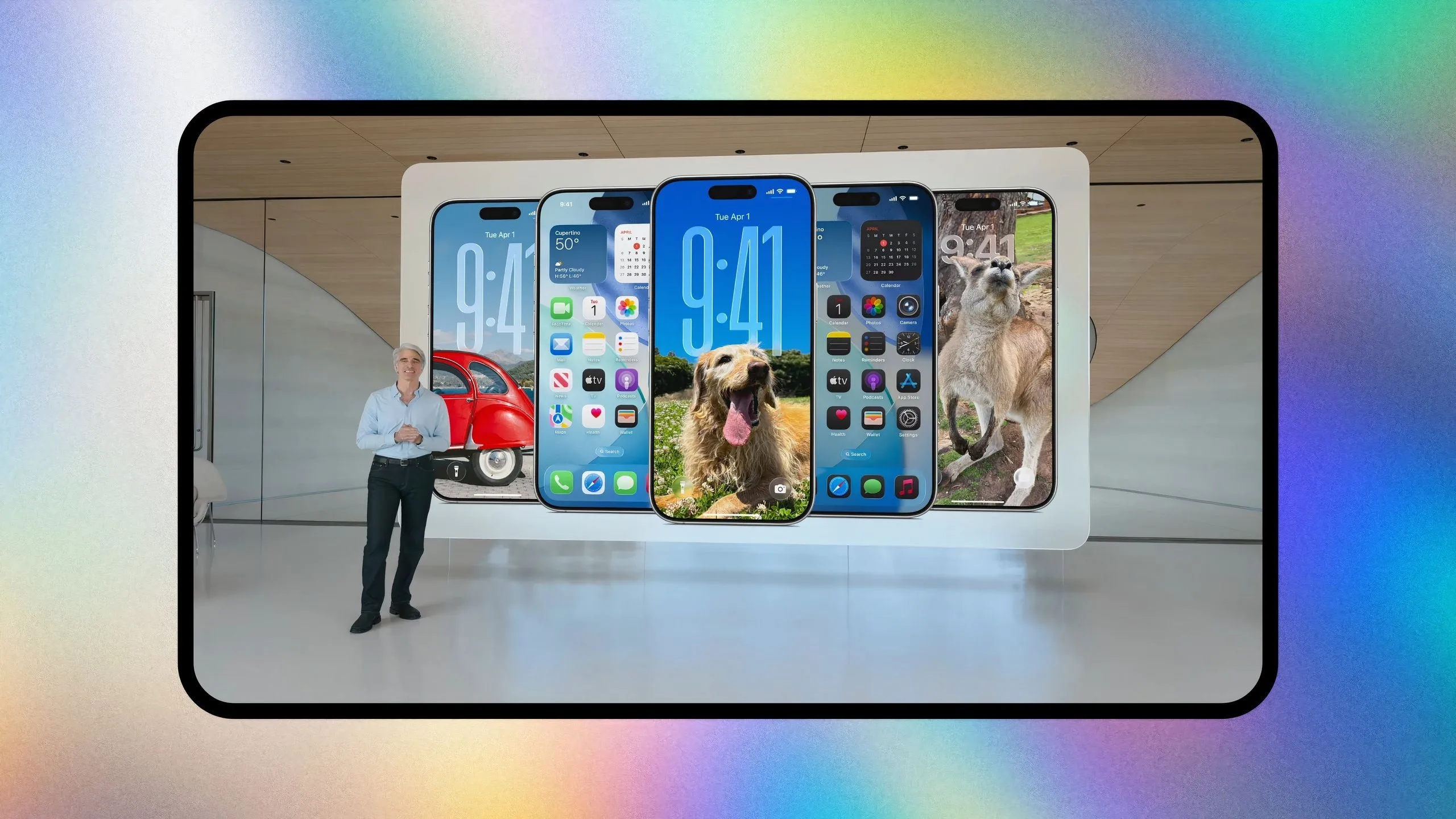 Minh họa thiết kế 'Liquid Glass' mới của Apple cho iOS 26