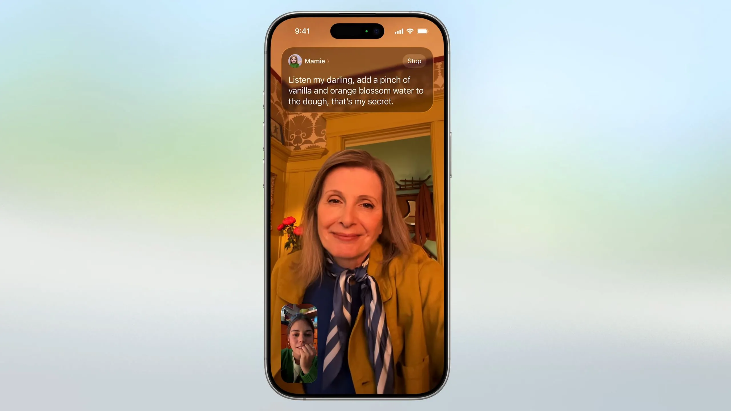 Tính năng phiên dịch trực tiếp trong cuộc gọi FaceTime trên iOS 26, hiển thị phụ đề dịch thuật