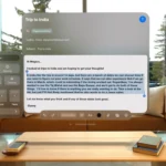 Apple Intelligence trên Apple Vision Pro với giao diện AI tạo văn bản và hình ảnh