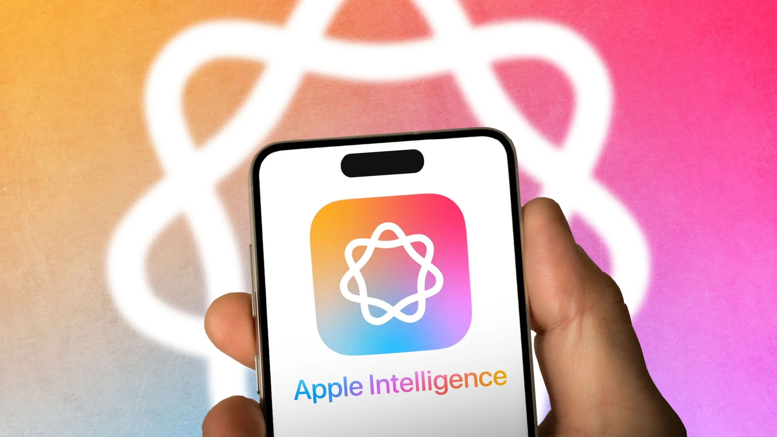 Biểu tượng Apple Intelligence trên màn hình điện thoại, tượng trưng cho tính năng AI tích hợp của Apple