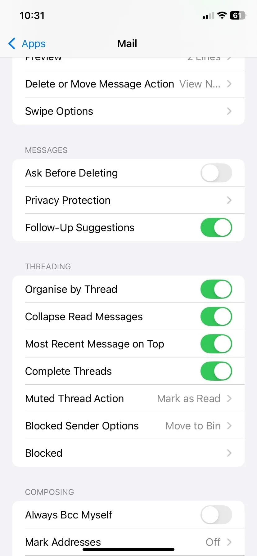 Cài đặt quyền riêng tư email trong Apple Mail