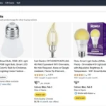 Giá bán bóng đèn thông minh giá rẻ trên Amazon, minh họa sự hấp dẫn về chi phí