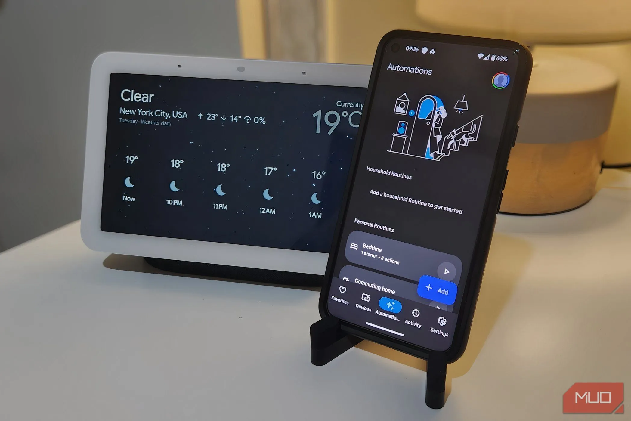 Giao diện tự động hóa Google Home trên smartphone tích hợp Gemini