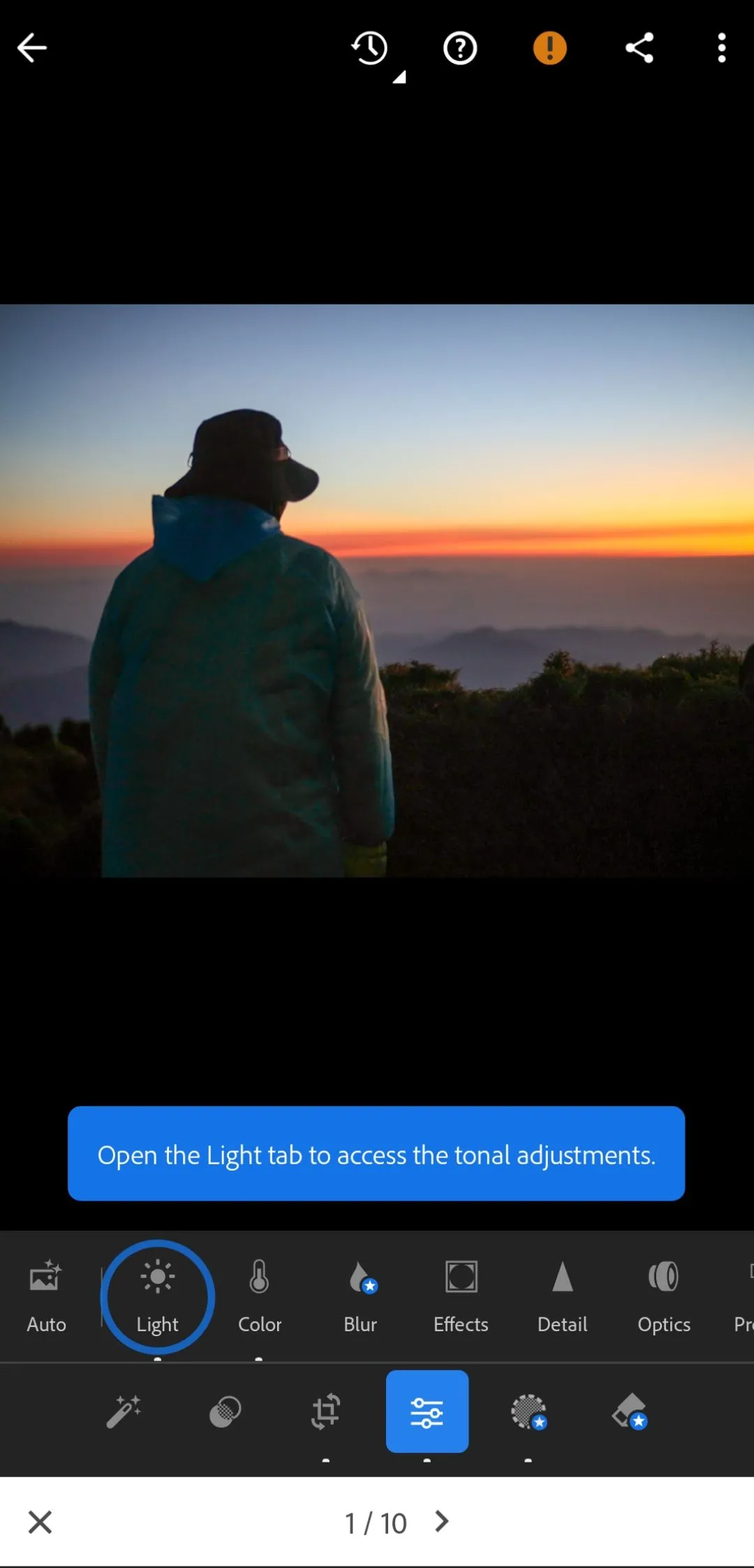 Hướng dẫn chỉnh sửa ảnh từng bước trong Adobe Lightroom Mobile.