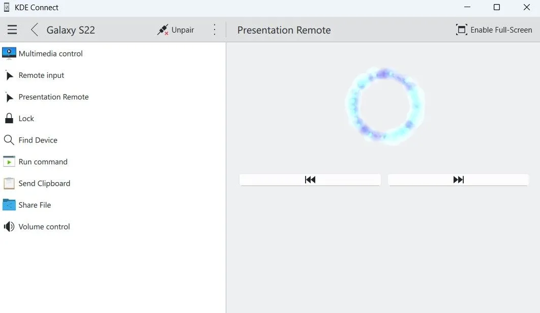 KDE Connect trên Windows: Chế độ điều khiển trình chiếu tiện lợi cho thuyết trình