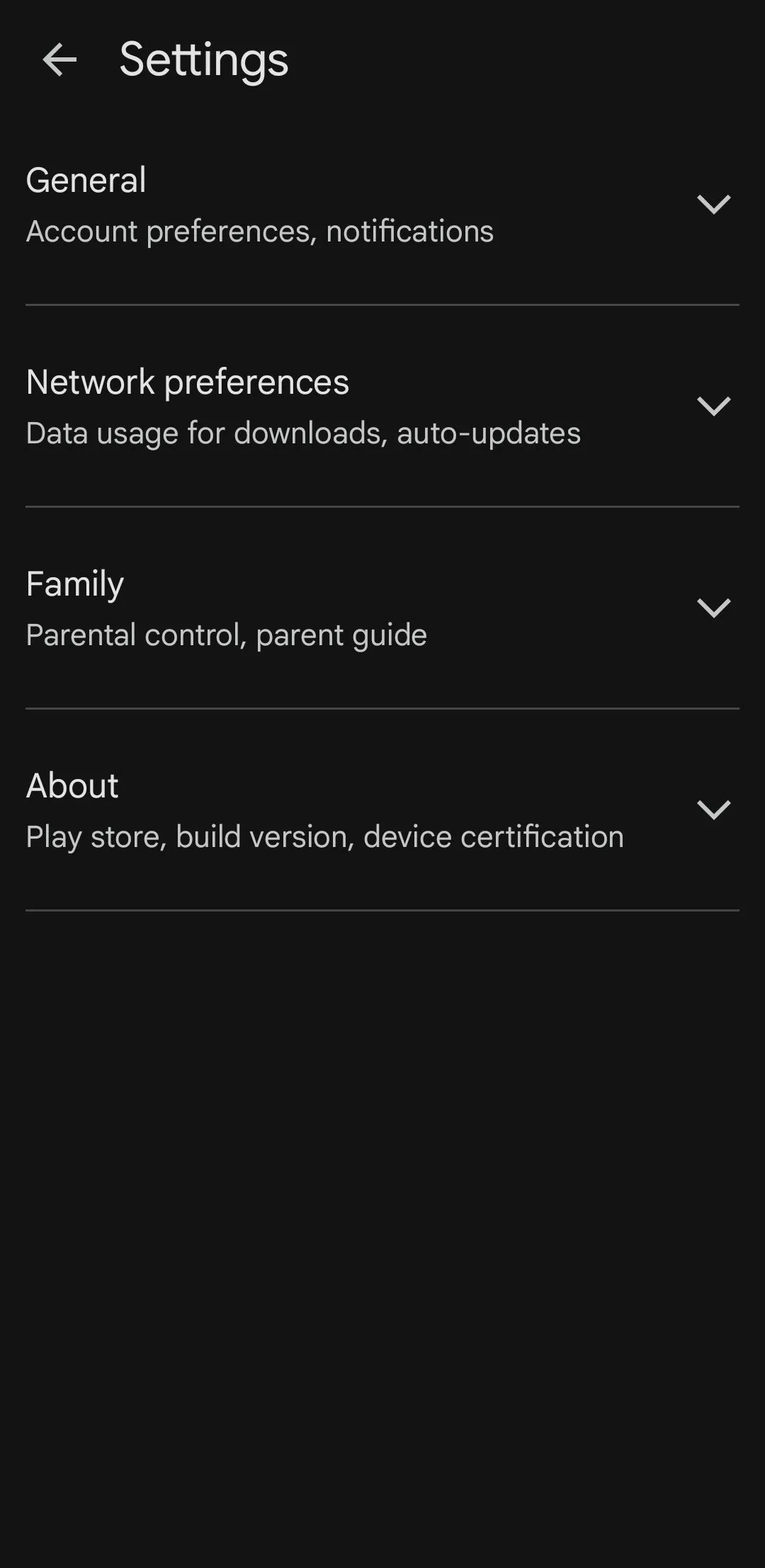 Menu cài đặt của Google Play Store trên điện thoại Samsung, hiển thị tùy chọn &quot;Automatically archive apps&quot;.
