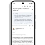 Tính năng tóm tắt email của Gemini hiển thị trên ứng dụng Gmail di động