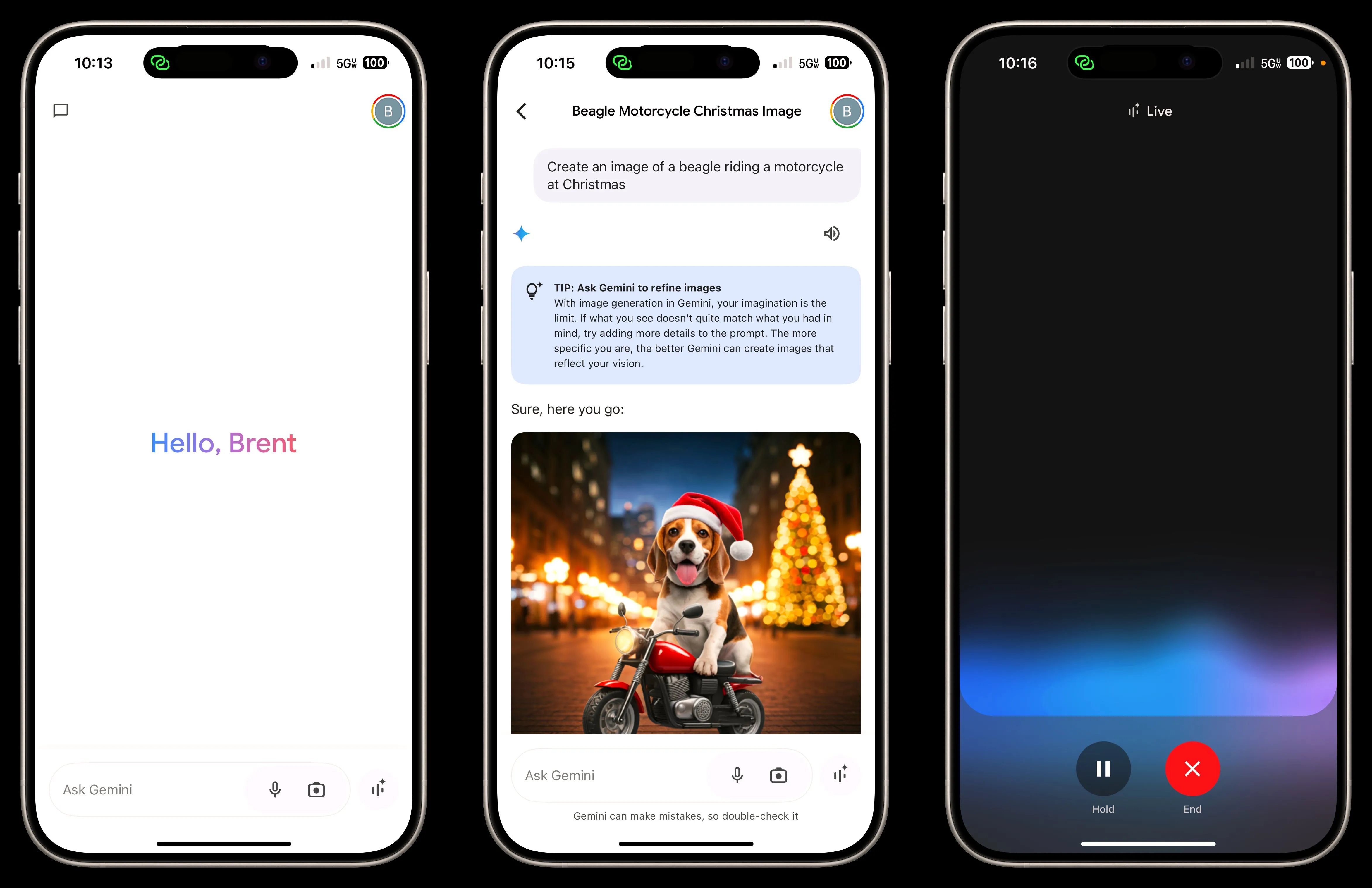 Ứng dụng Google Gemini trên hệ điều hành iOS, minh họa khả năng truy cập đa nền tảng
