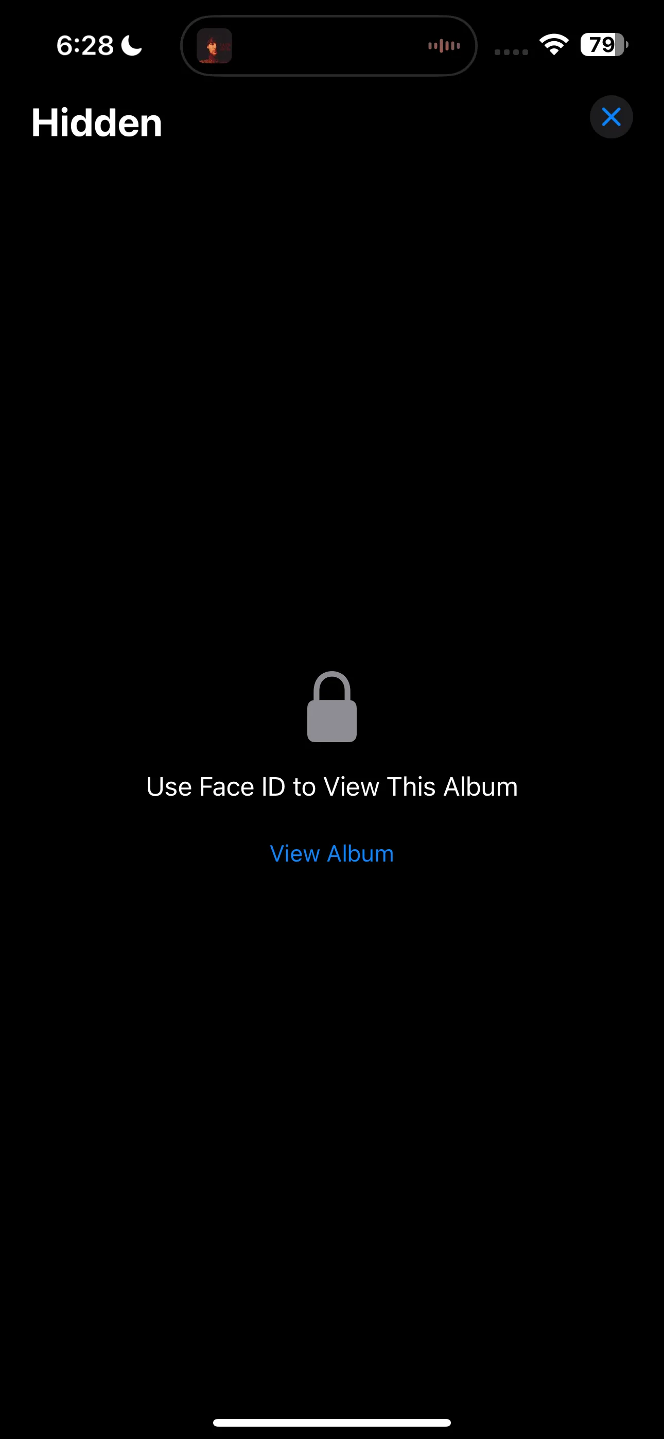 Album Ảnh ẩn yêu cầu Face ID để truy cập trên iPhone