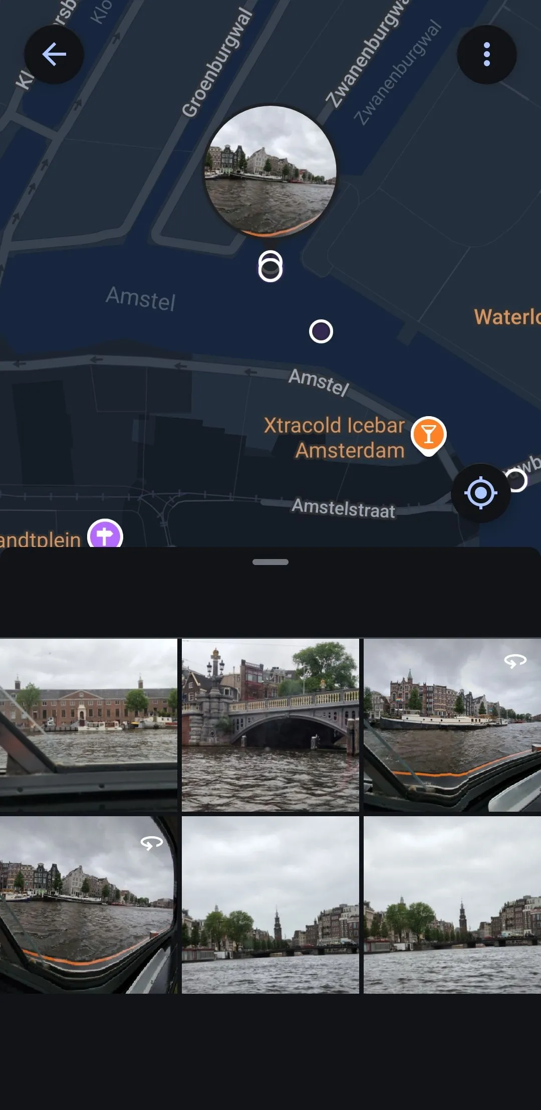 Bản đồ hiển thị vị trí ảnh chụp trong Google Photos