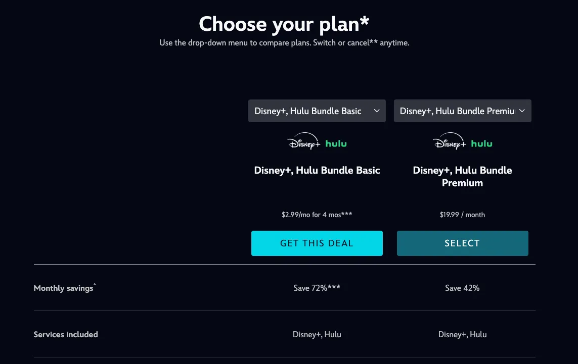 Bảng giá và các gói combo Disney+ cùng Hulu tiết kiệm chi phí