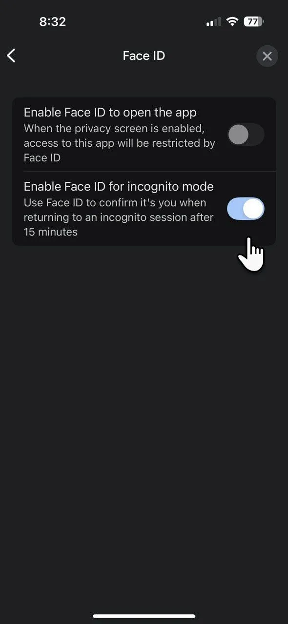 Bảo mật ứng dụng Google bằng Face ID trên iPhone