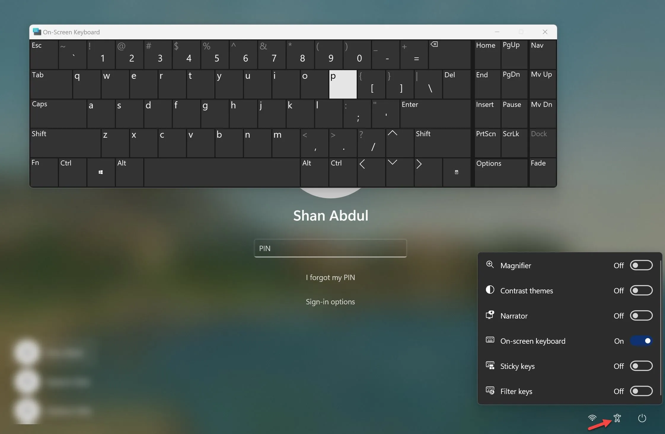 Bật bàn phím ảo trên màn hình đăng nhập Windows để nhập mật khẩu khi bàn phím vật lý bị lỗi.