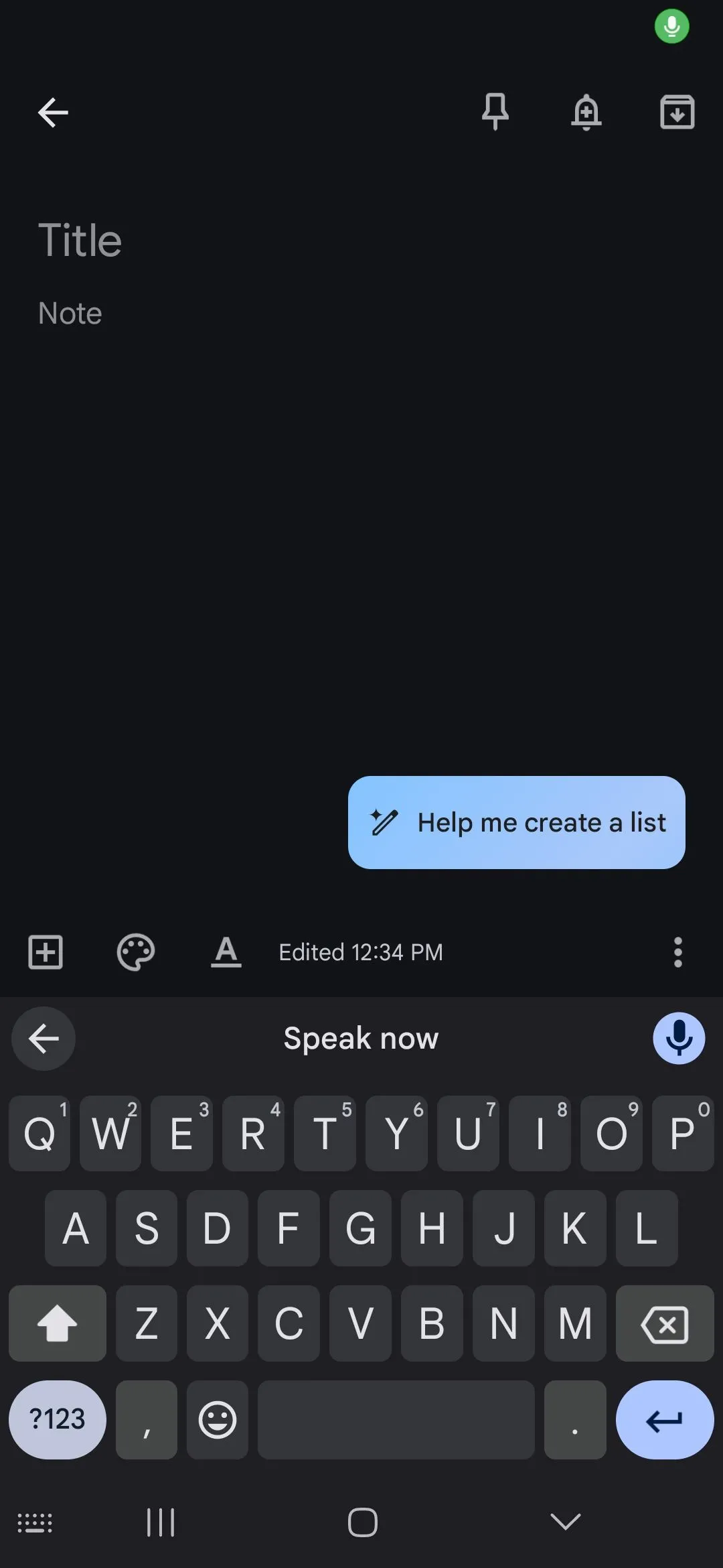 Bắt đầu nói để sử dụng tính năng gõ bằng giọng nói trên Android