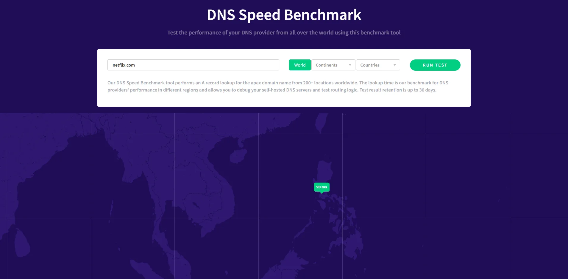 Biểu đồ so sánh tốc độ phản hồi DNS trước và sau khi đổi sang Cloudflare 1.1.1.1