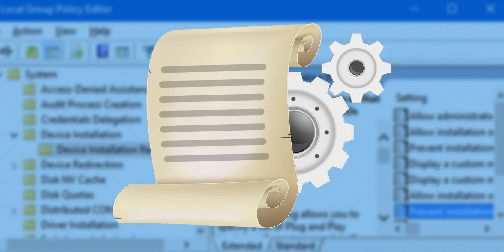 Biểu tượng hoặc giao diện của Group Policy Editor trên Windows