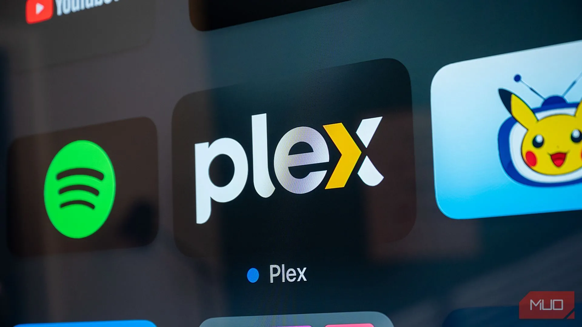Biểu tượng ứng dụng Plex hiển thị trên giao diện Apple TV, minh họa kho ứng dụng đa dạng