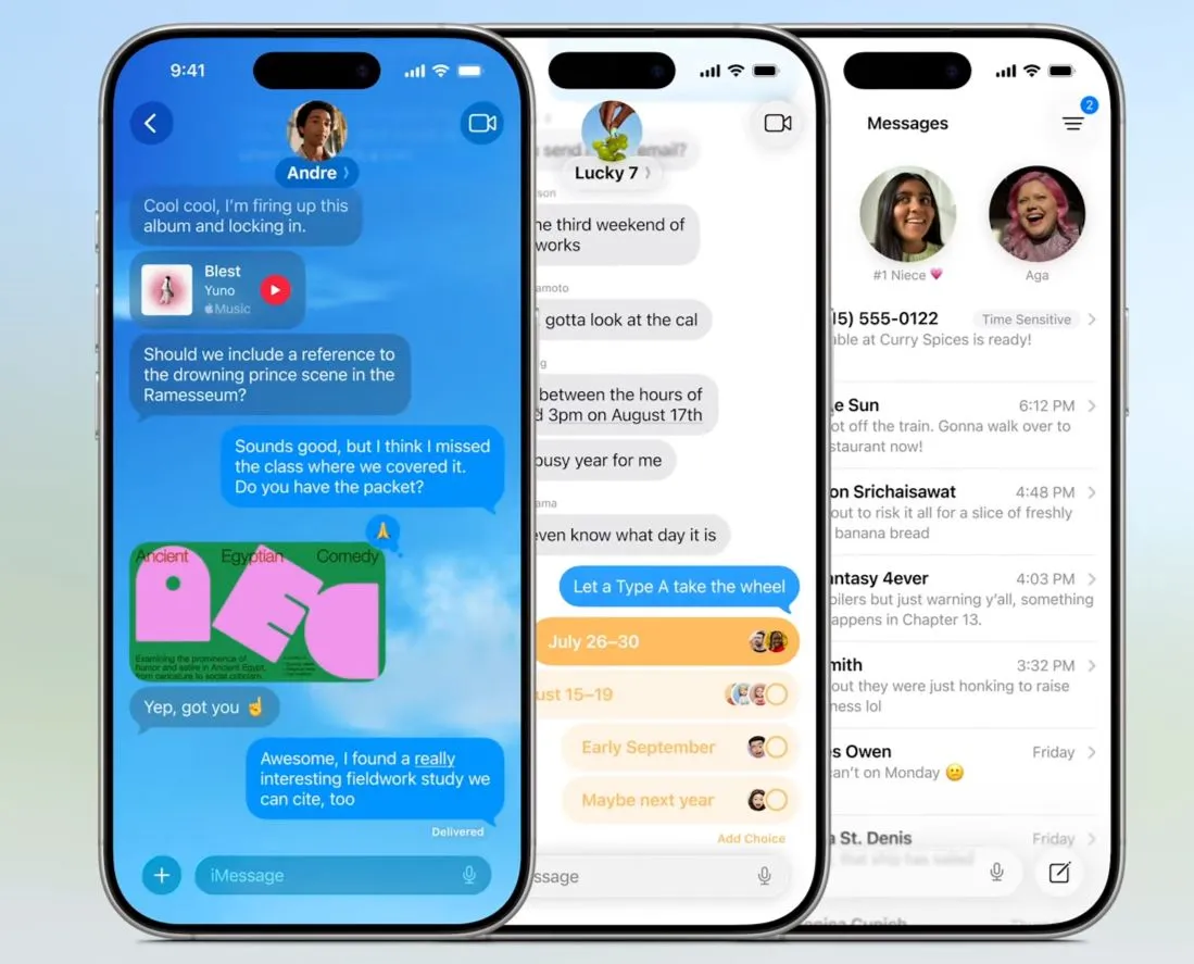 Các cải tiến nổi bật của ứng dụng Tin nhắn trong iOS 26, bao gồm bình chọn và dịch thuật