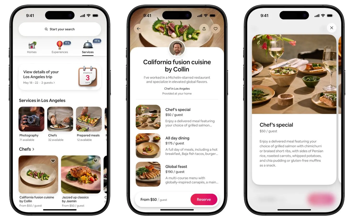 Các ví dụ về dịch vụ tiện ích trên nền tảng Airbnb mới