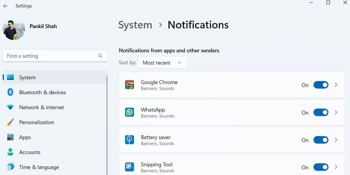 Cách tắt thông báo Google Chrome trên Windows 11