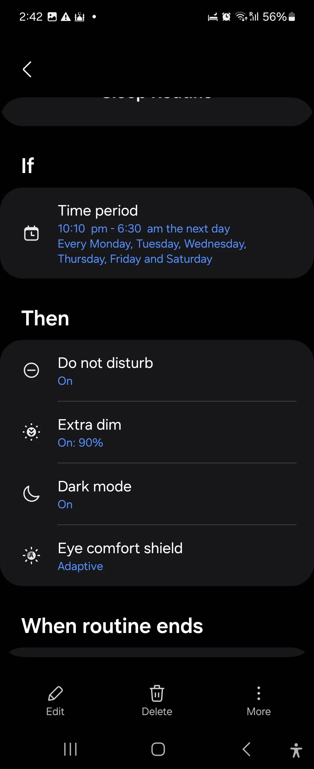 Cài đặt chế độ ngủ tự động trong Samsung Modes and Routines