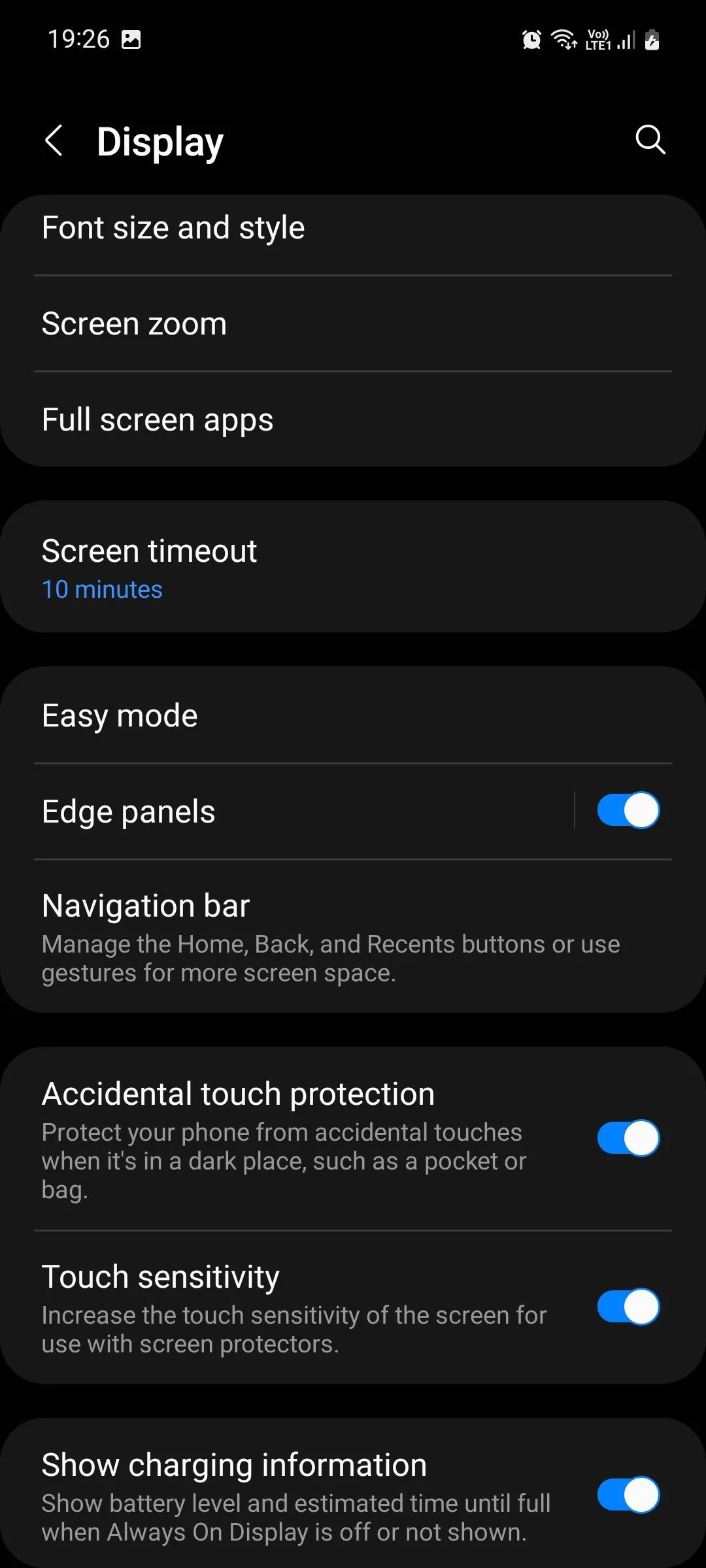 Cài đặt màn hình Samsung Galaxy