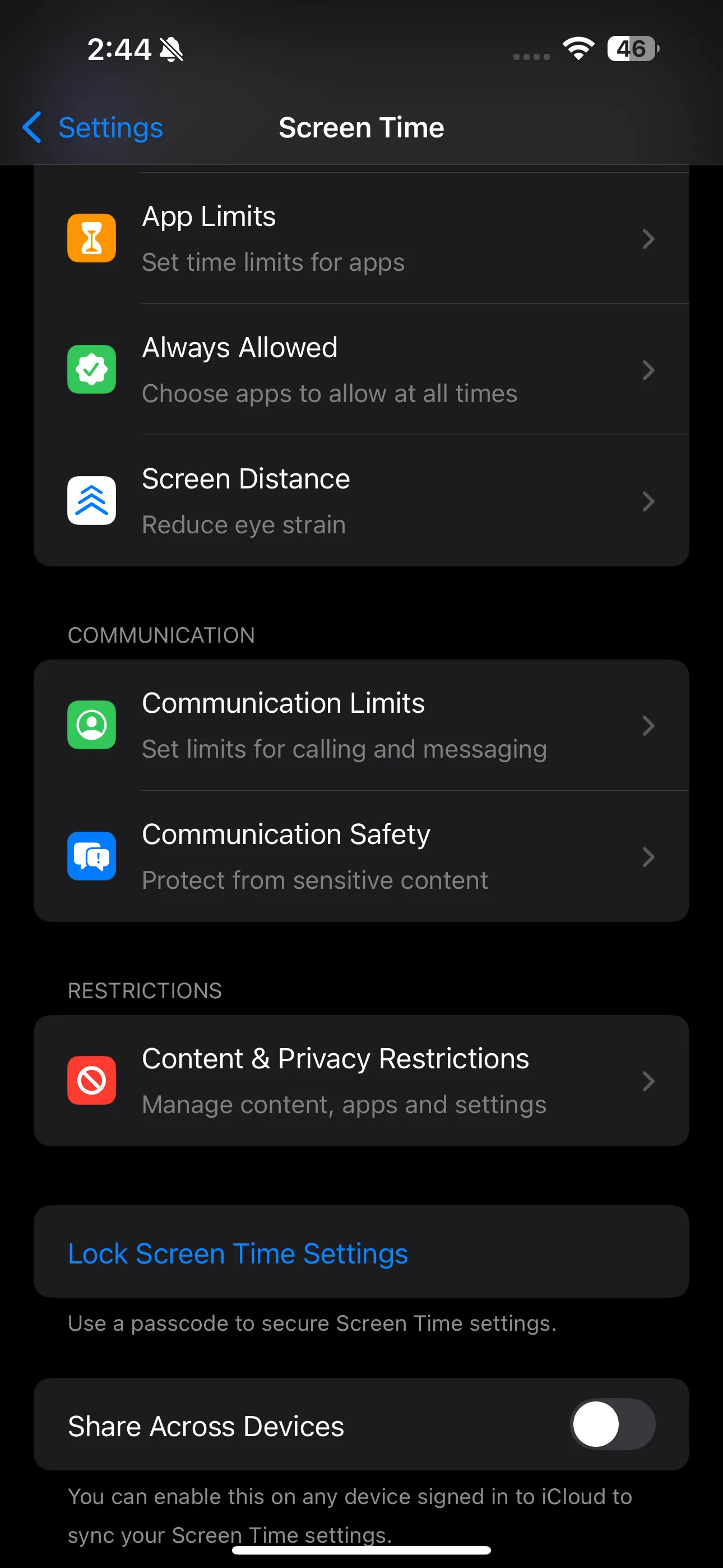 Cài đặt thời gian sử dụng trên iPhone