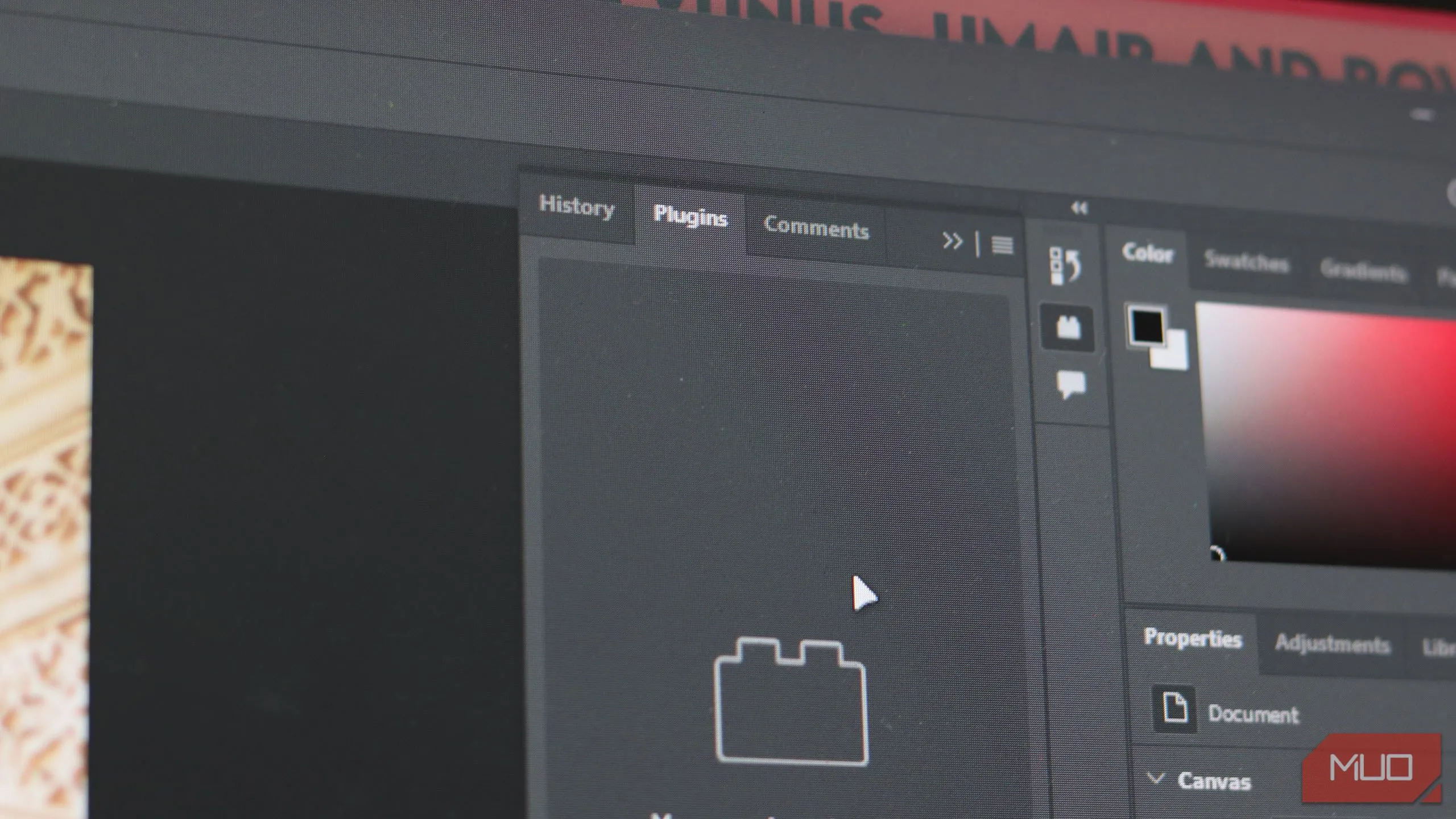 Cửa sổ quản lý plugin đa dạng trên Adobe Photoshop