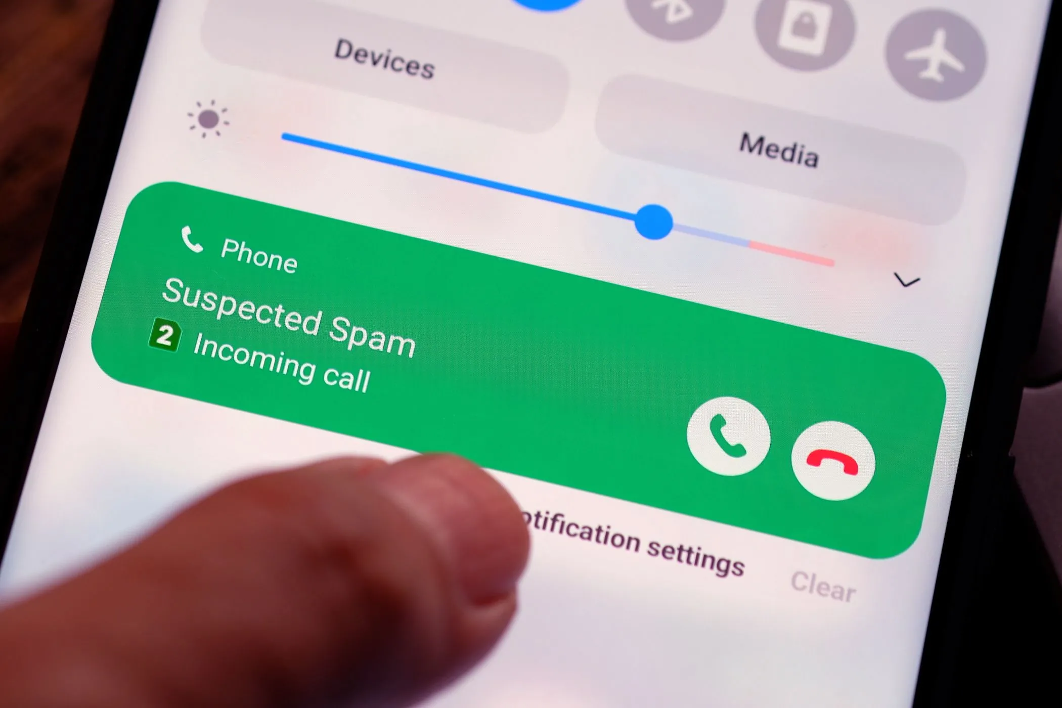 Điện thoại Android hiển thị cuộc gọi đáng ngờ là spam