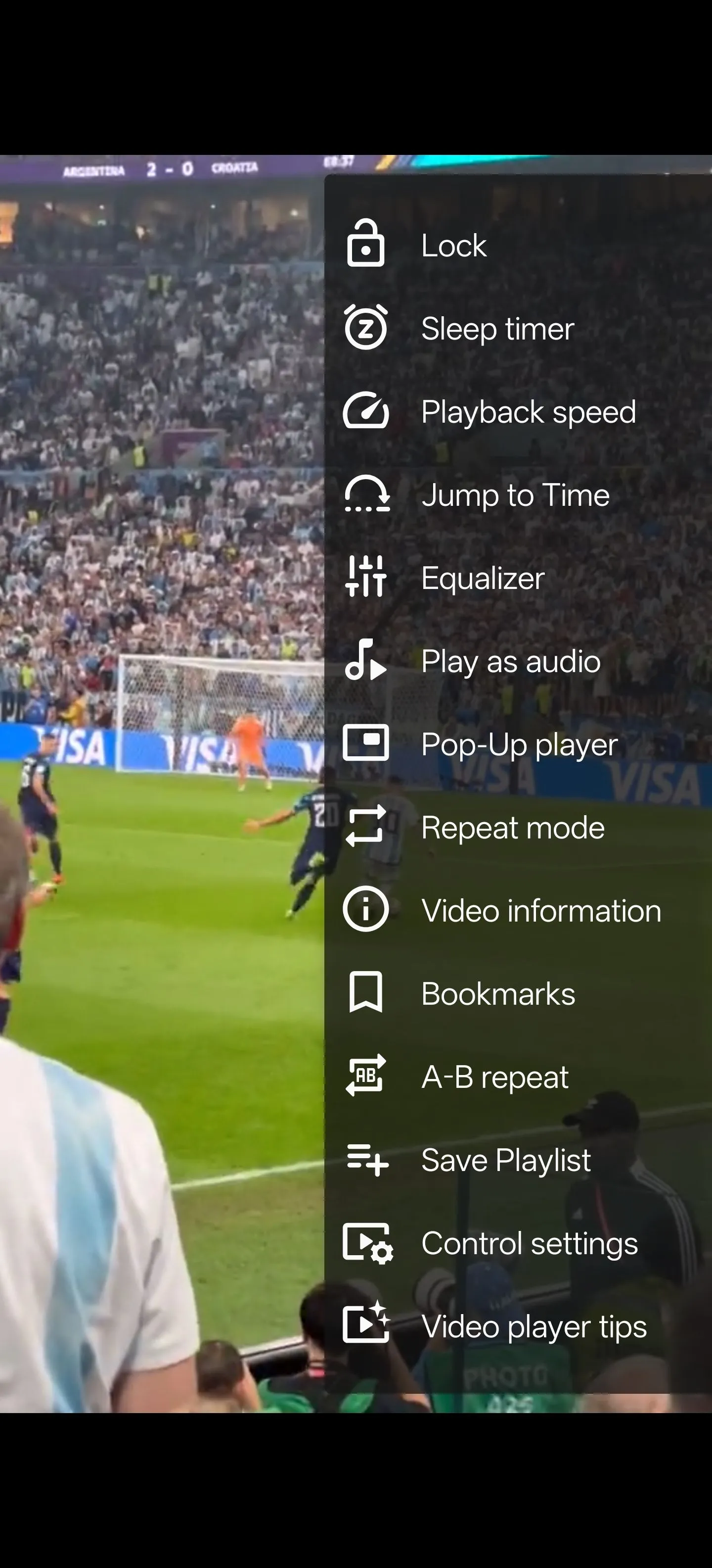 Điều khiển phát video trên VLC cho Android.