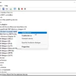Giao diện Device Manager trên Windows 11 hiển thị tùy chọn "Update driver" cho bộ điều hợp Wi-Fi Intel AX200