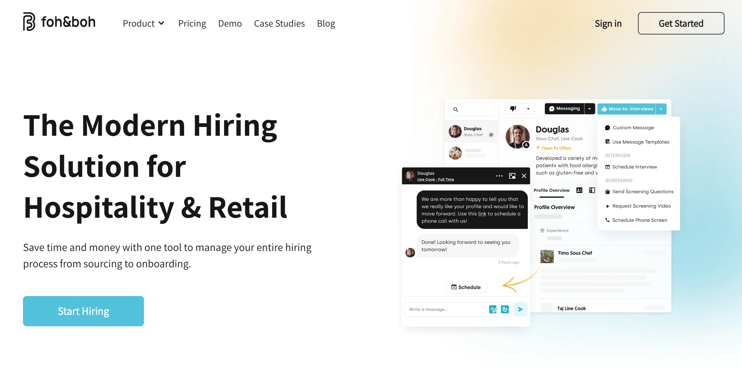 Giao diện trang chủ nền tảng tuyển dụng Foh&Boh, nơi hàng triệu CV bị rò rỉ dữ liệu