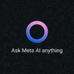 Giao diện trò chuyện Meta AI trống trên WhatsApp