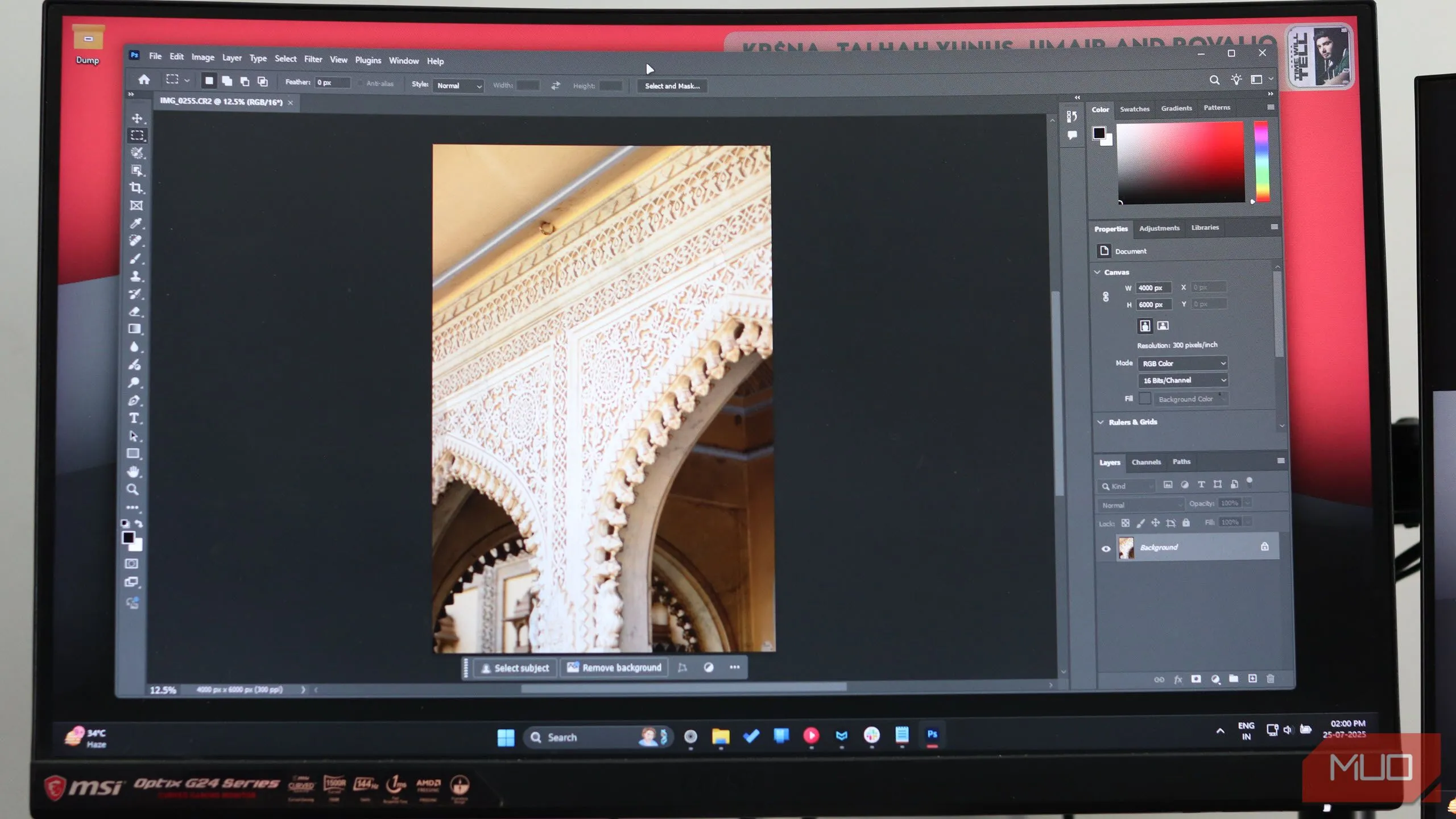 Giao diện trực quan của Adobe Photoshop trên Windows 11