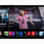 Giao diện ứng dụng Apple TV+ trên điện thoại Android, thể hiện khả năng truy cập nội dung giải trí cao cấp của Apple trên nền tảng di động