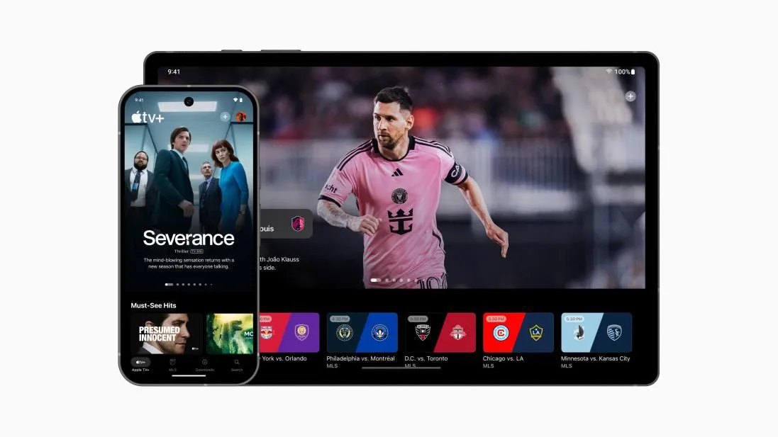Giao diện ứng dụng Apple TV+ trên điện thoại Android, thể hiện khả năng truy cập nội dung giải trí cao cấp của Apple trên nền tảng di động