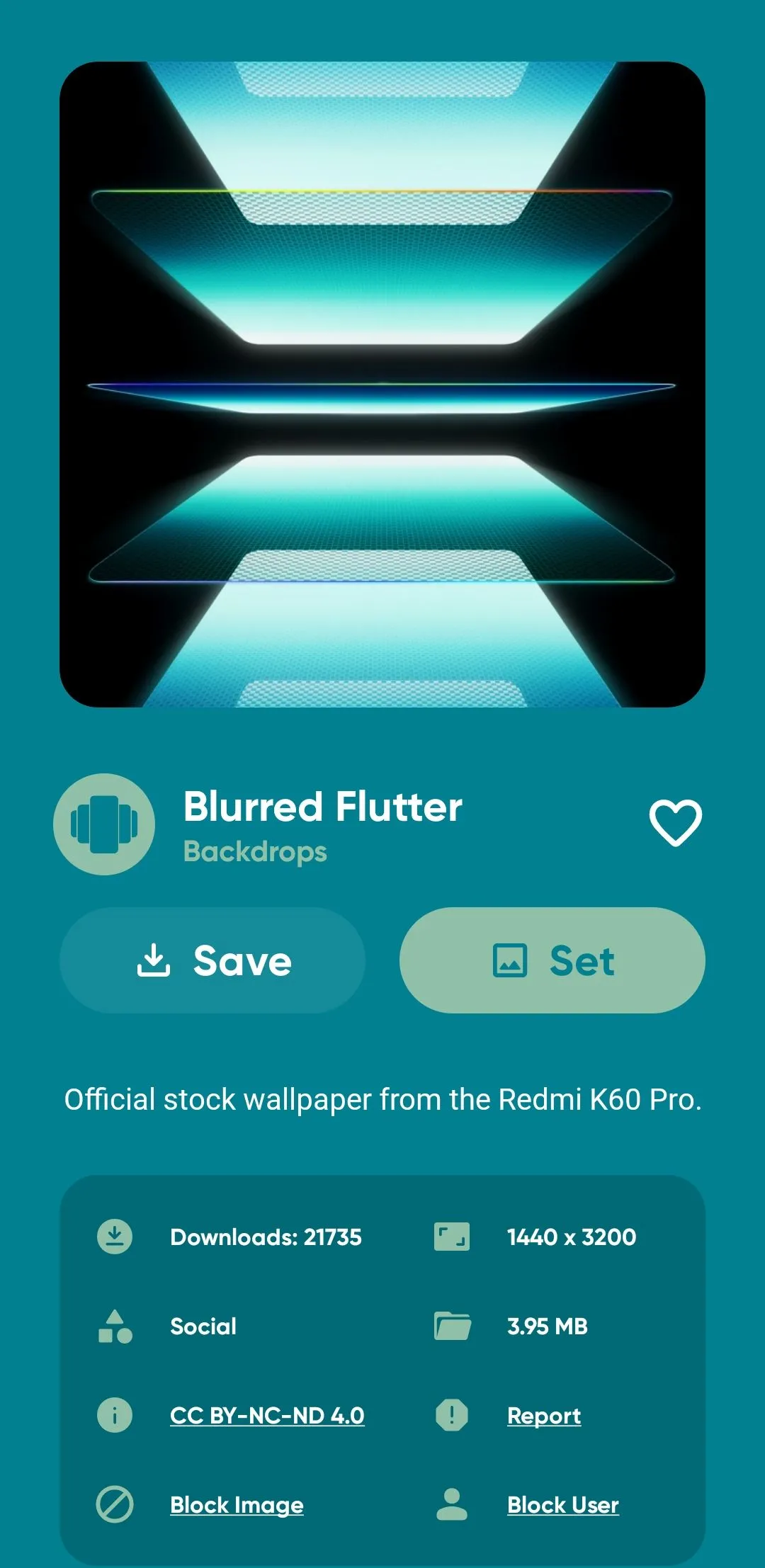 Giao diện ứng dụng hình nền Backdrops với menu lựa chọn danh mục trên Android
