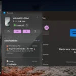 Giao diện ứng dụng Phone Link trên Windows 11 hiển thị tính năng phản chiếu màn hình điện thoại Samsung Galaxy