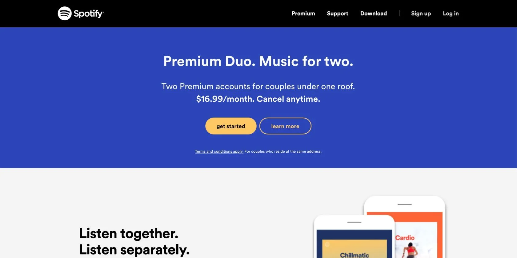 Giới thiệu gói Spotify Premium Duo dành cho hai người, chia sẻ chi phí để tiết kiệm hơn.