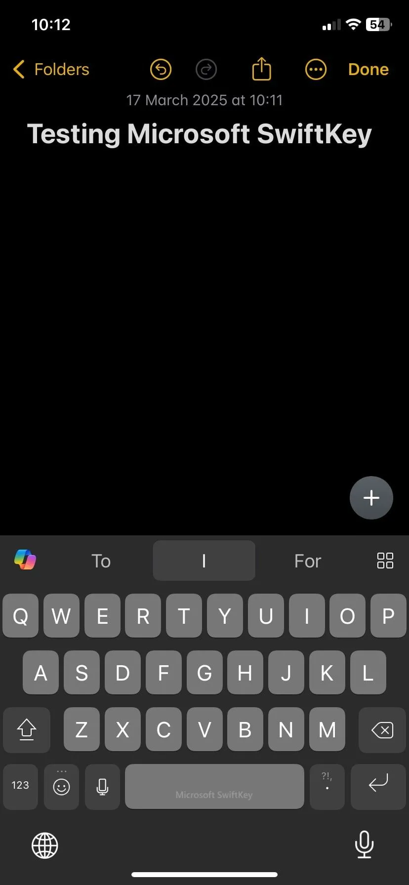 Gõ phím nhanh và chính xác với Microsoft SwiftKey trên ứng dụng Ghi chú