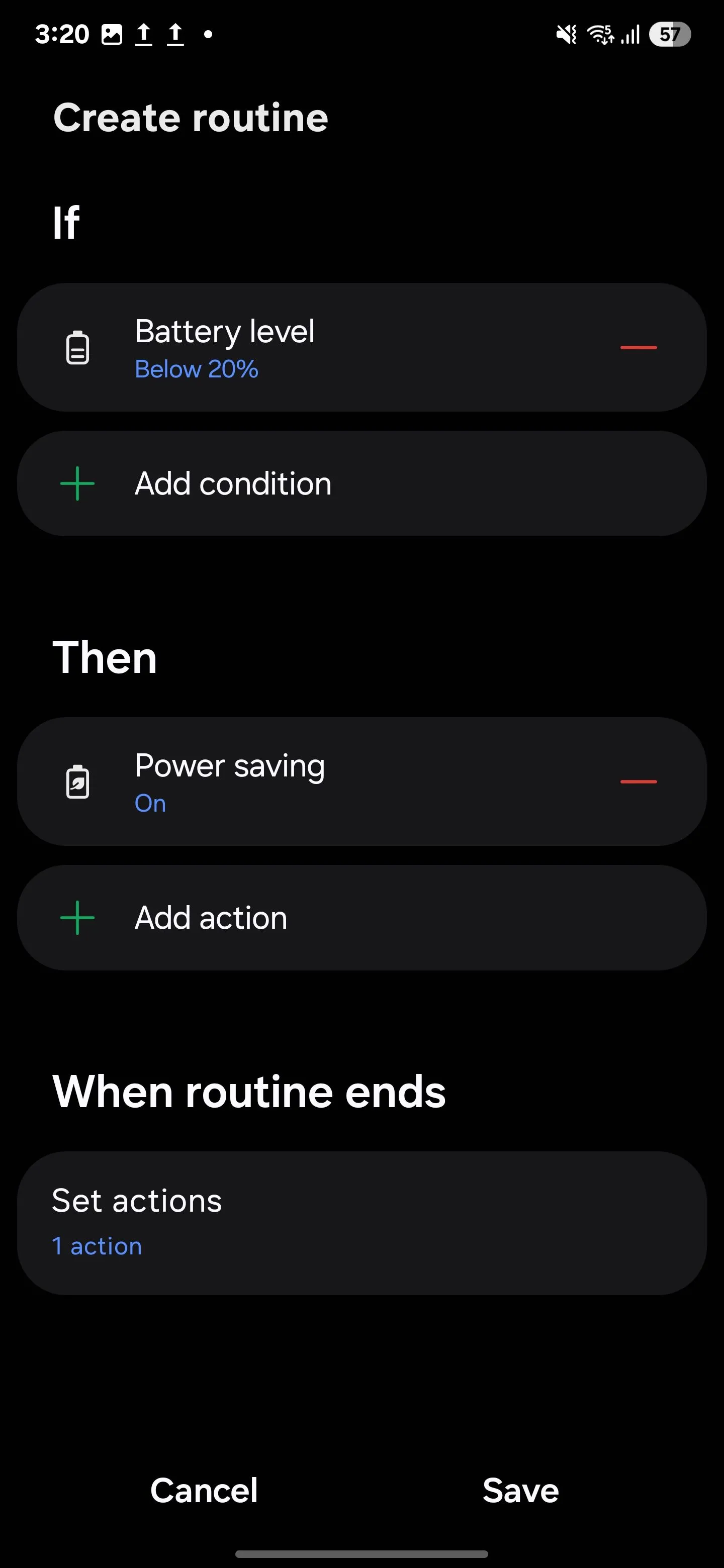 Hướng dẫn thiết lập Samsung Routines để tự động hóa chế độ tiết kiệm pin khi dung lượng thấp