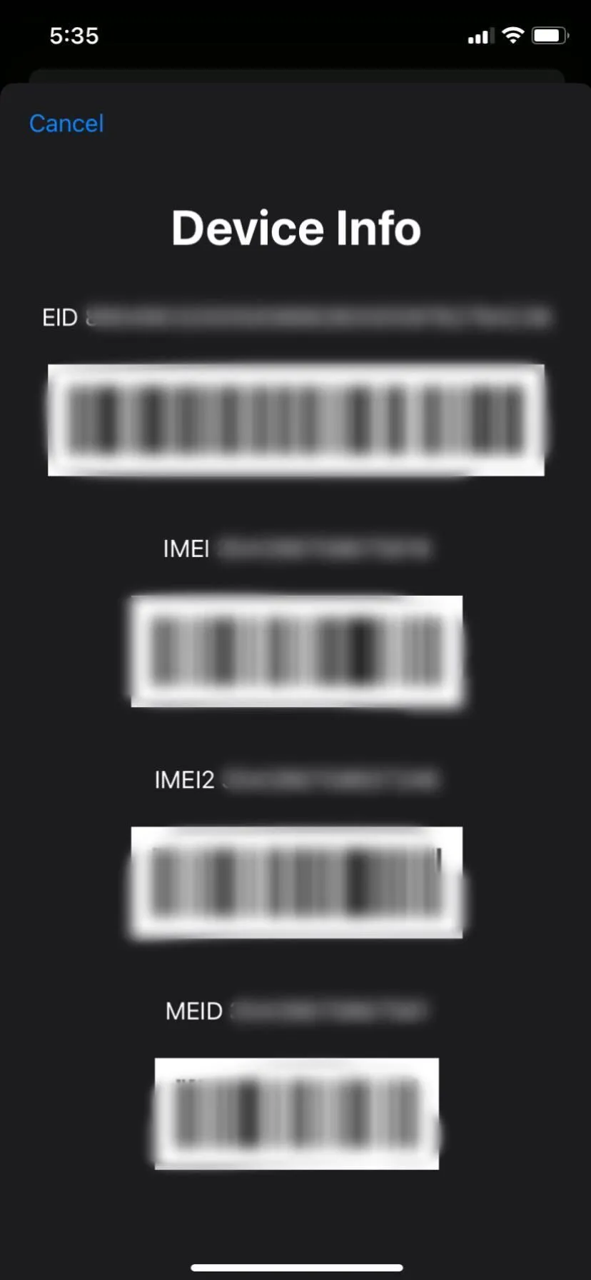 Kiểm tra số IMEI của iPhone bằng mã *#06#