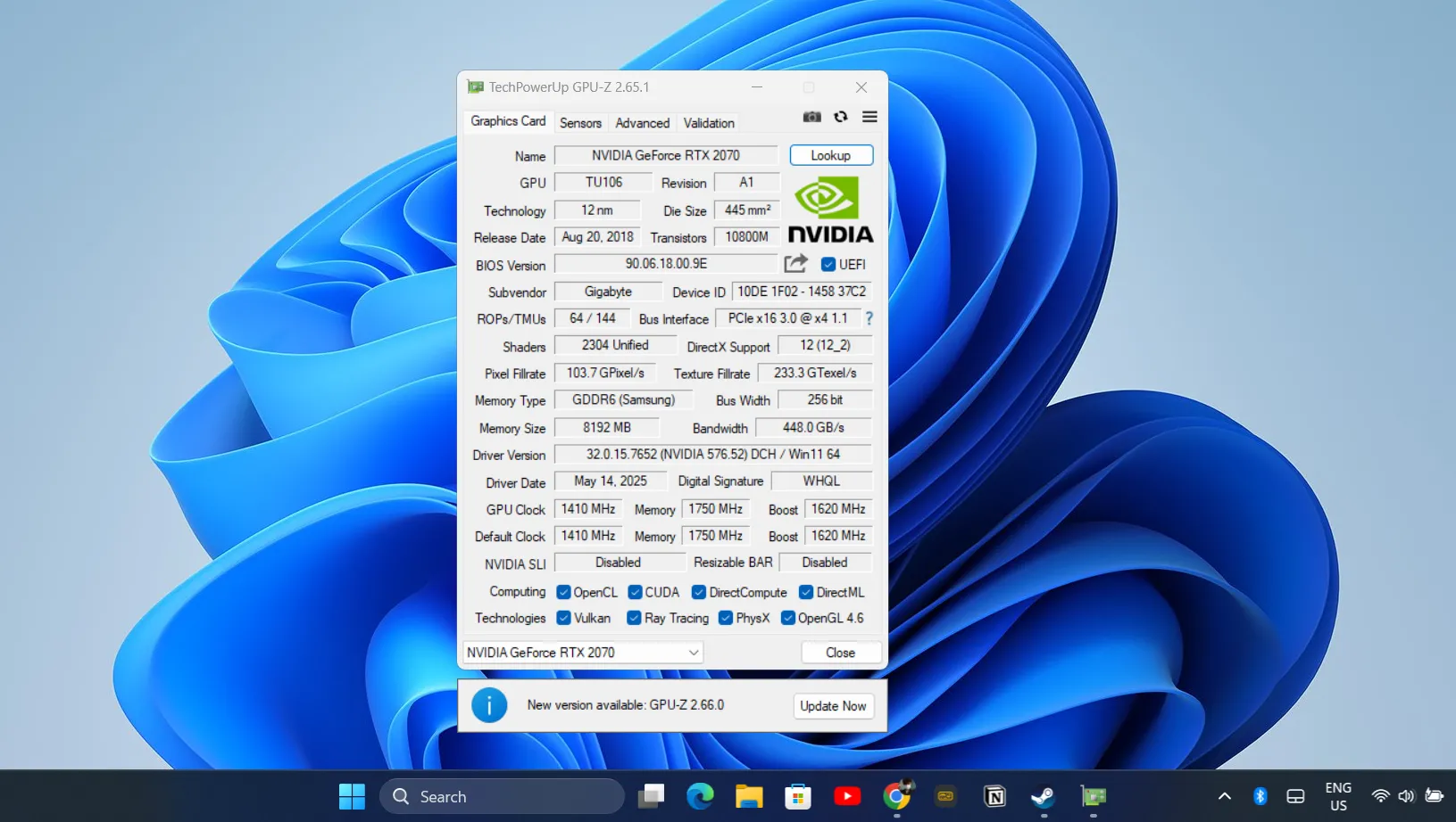 Kiểm tra thông tin và trạng thái hoạt động của card đồ họa rời eGPU bằng phần mềm GPU-Z