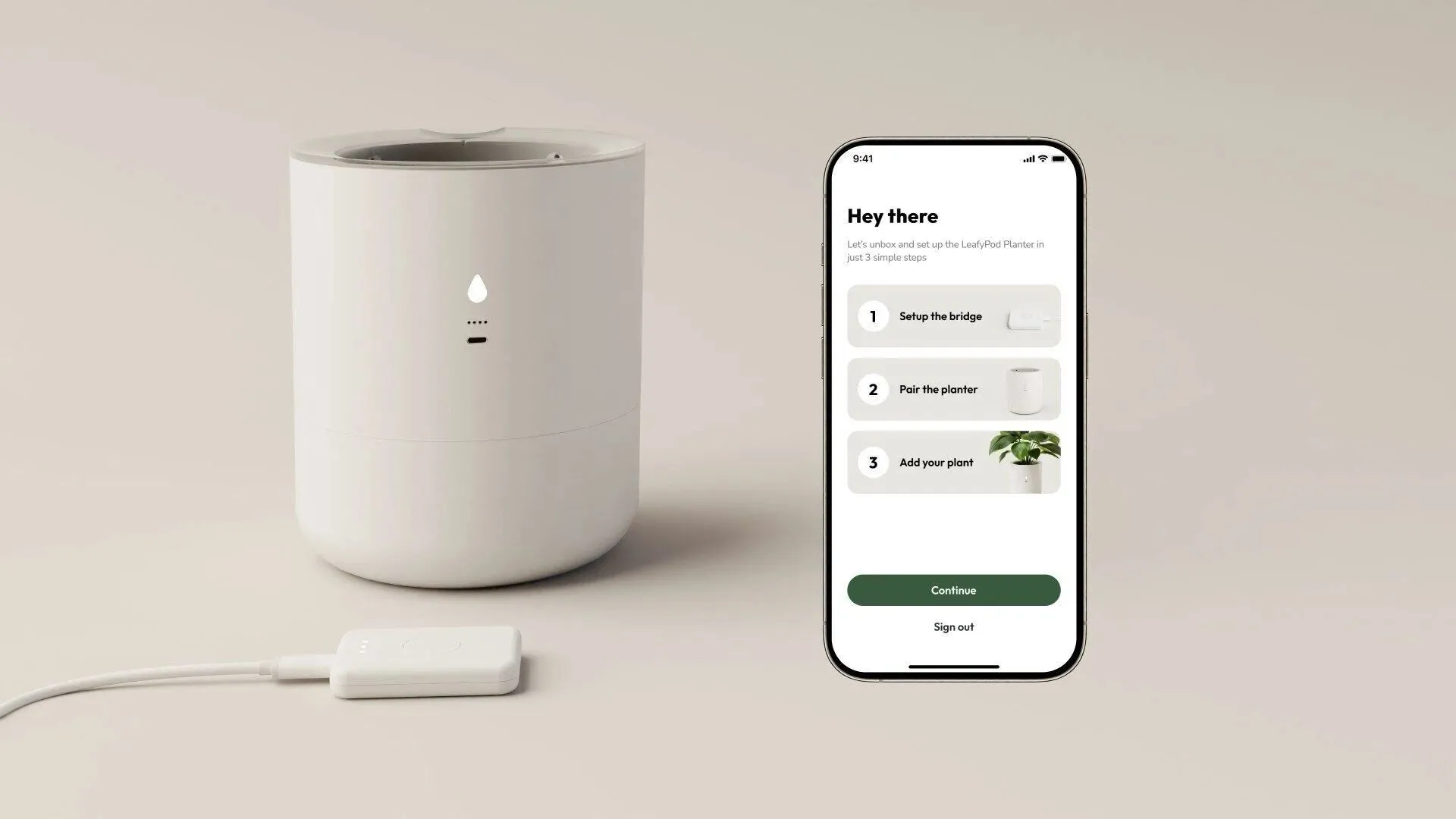 LeafyPod, chậu cây thông minh tích hợp ứng dụng AI theo dõi sức khỏe cây