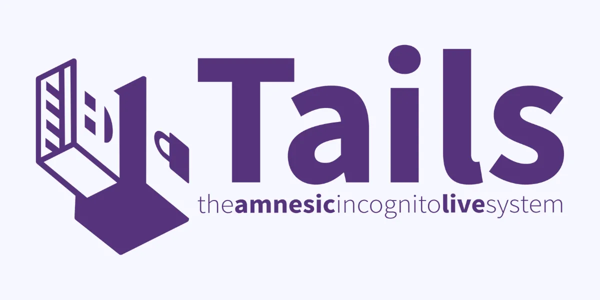 Logo của hệ điều hành Tails OS, biểu tượng cho giải pháp bảo mật và riêng tư khi truy cập internet từ USB.